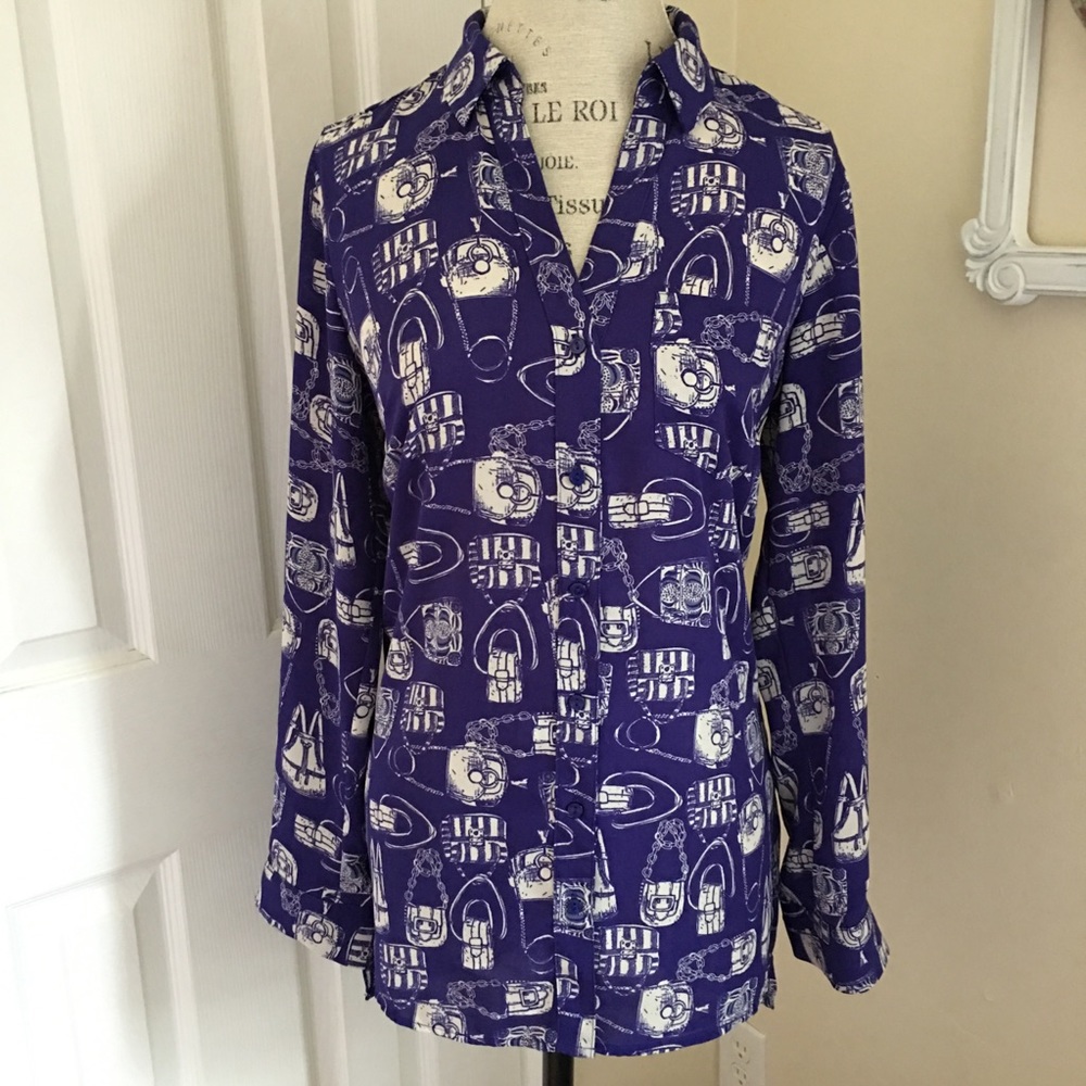 THE LIMITED ASHTON HANDBAG BLOUSE SIZE MEDIUM EUC